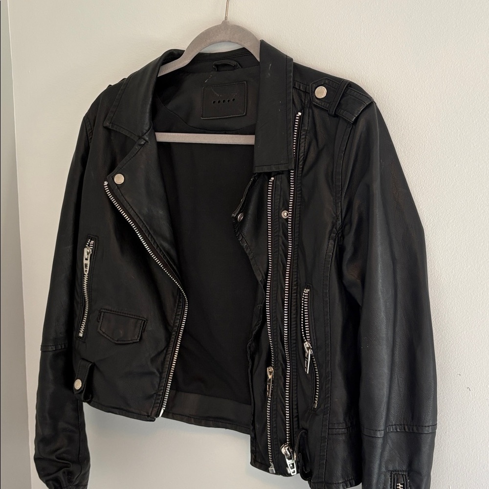 Blank NYC Black Leather Moto Jacket